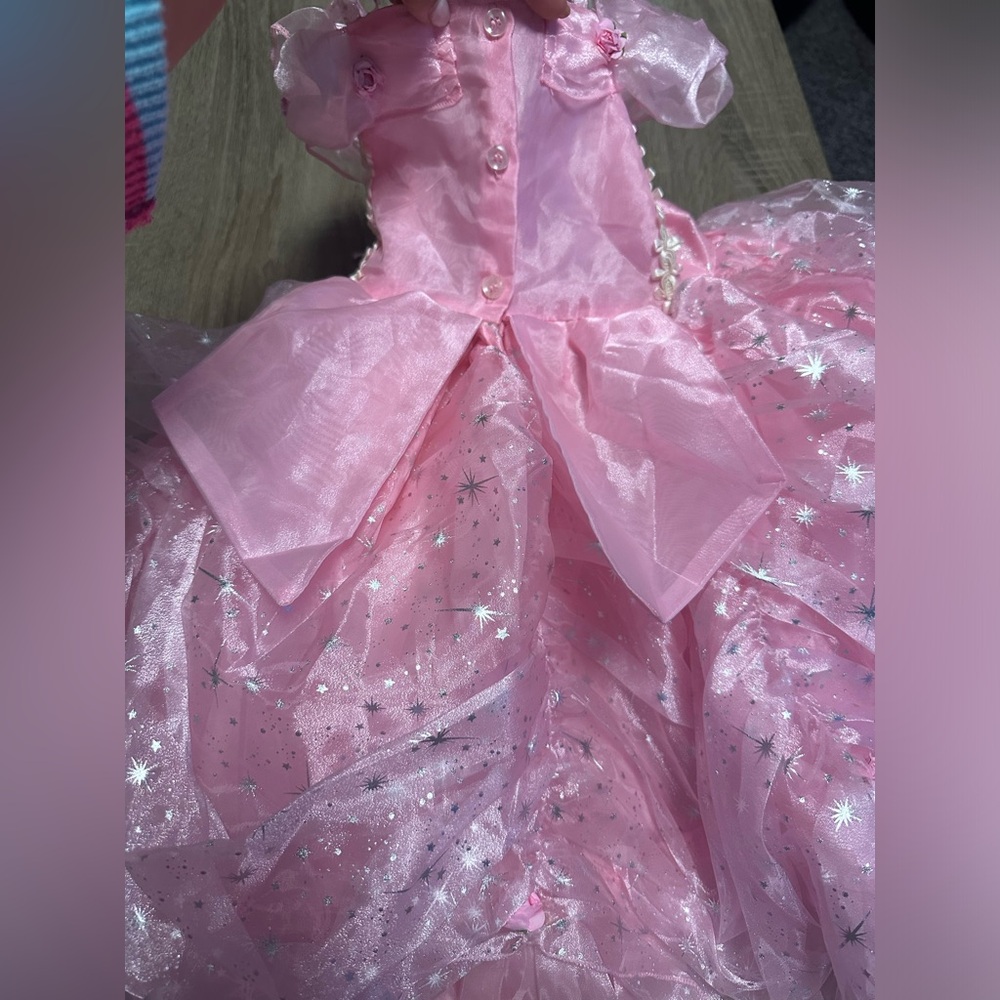 Toddler pink layered princess gown - Picture 3 of 5